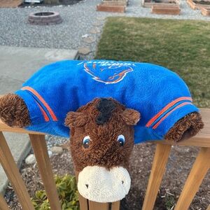 Boise State Plush Horse Pillow Buddy - Blue and Brown Kids Stuffed Animal